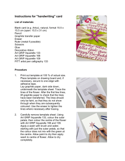 Instructions for "handwriting" card - Faber