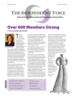 March - The International Ombudsman Association