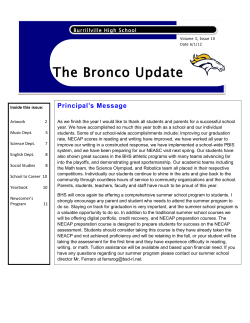 The Bronco Update - Burrillville High School