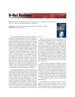 Untitled [Travis Beal Jacobs on The Presidency of Calvin Coolidge]