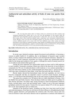 Antibacterial and antioxidant activity of fruits of some rose species