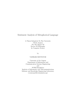 Sentiment Analysis of Metaphorical Language