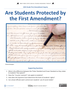 Are Students Protected by the First Amendment?