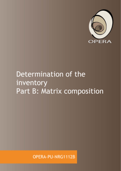 Projectplan &ldquo;OnderzoeksProgramma Berging van