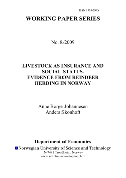 Livestock benefits in pastoralist economic behaviour: empirical