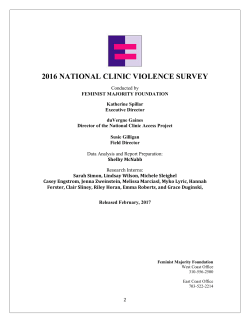 2016 National Clinic Violence Survey