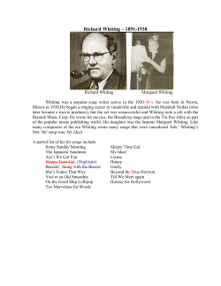 Richard Whiting &ndash; 1891-1938