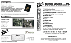services and price flyer PDF