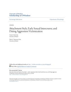 Attachment Style, Early Sexual Intercourse, and Dating Aggression