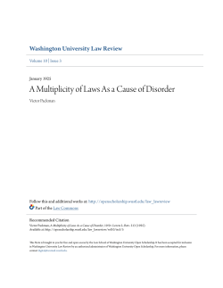 A Multiplicity of Laws As a Cause of Disorder