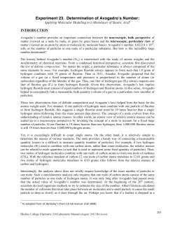 Experiment 23. Determination of Avogadroʼs Number: