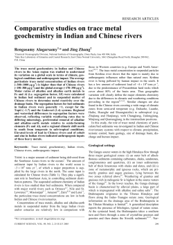 Comparative studies on trace metal geochemistry in Indian