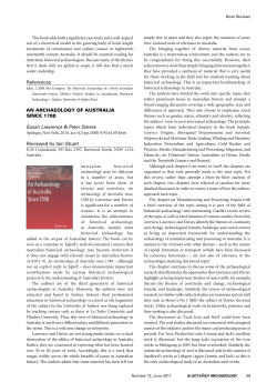 Review of An Archaeology of Australia since 1788 by Susan