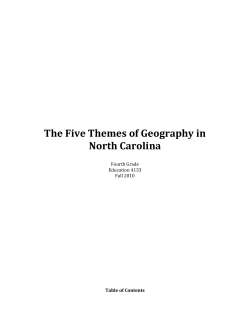 The Five Themes of Geography in North Carolina
