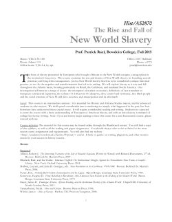 New World Slavery