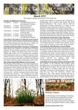 to the March 2017 Church Newsletter (371kB PDF)