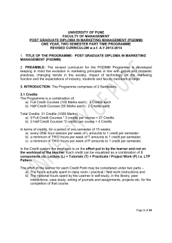 pgdmm - Pune University
