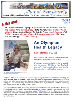 An Olympian Health Legacy