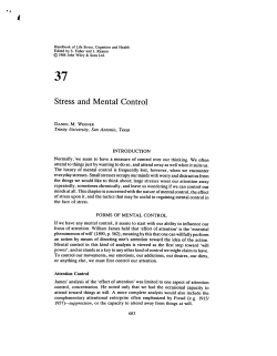 Stress and Mental Control
