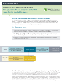 Use your investment expertise to further your clients` charitable giving.