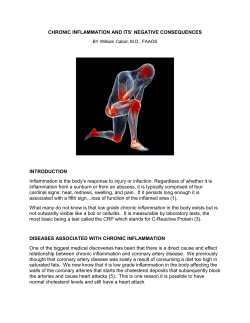 CHRONIC INFLAMMATION AND ITS` NEGATIVE CONSEQUENCES