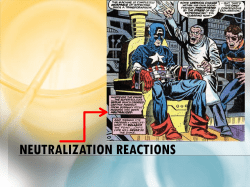 NEUTRALIZATION REACTIONS