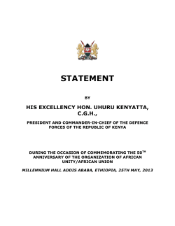 statement - Embassy of Kenya