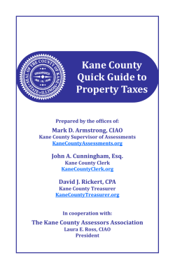 Kane County Quick Guide to Property Taxes