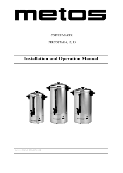 Installation and Operation Manual