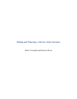Making and Tinkering: A Review of the Literature