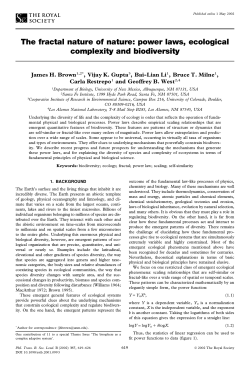 The fractal nature of nature: power laws, ecological