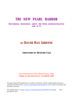 THE NEW PEARL HARBOR by David Ray Griffin