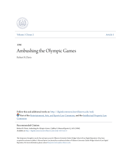 Ambushing the Olympic Games - Digital Repository