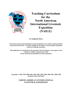Teaching Curriculum for the North American International Livestock