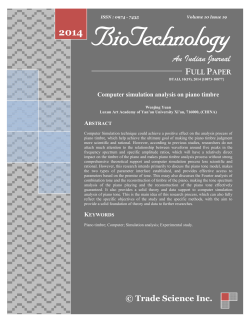 Computer simulation analysis on piano timbre