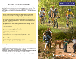 Berry College Policies for Recreational Trail Use