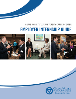 employer internship guide - Grand Valley State University