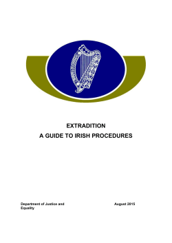 extradition a guide to irish procedures