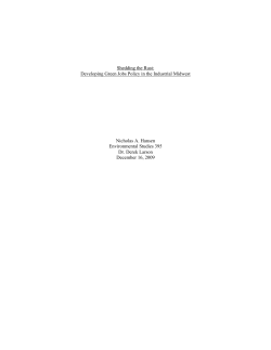 Shedding the Rust: Developing Green Jobs Policy in the Industrial