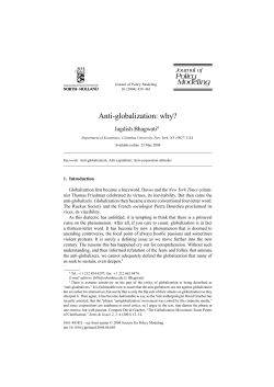 Anti-globalization - University of Hawaii at Manoa