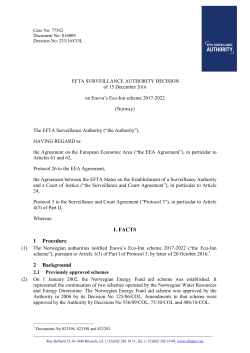 233/16/COL - EFTA Surveillance Authority