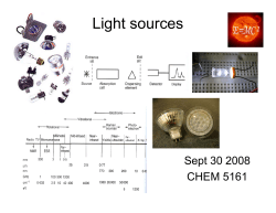 Light sources - TUE Sept-30