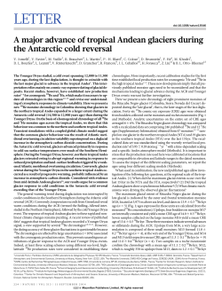 A major advance of tropical Andean glaciers during the Antarctic
