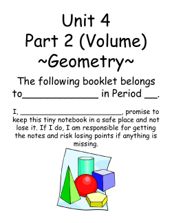 Unit 4 Assessment 2 Geometry Notes L 8