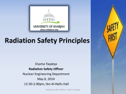 Radiation Safety Principles