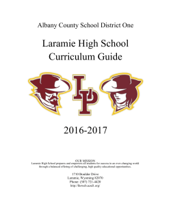 Laramie High School Curriculum Guide 2016-2017