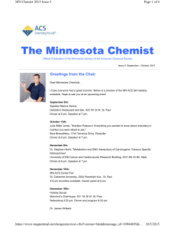 MN Chemist 2015 Issue 5 - MN ACS