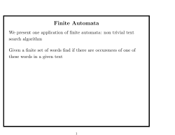 Finite Automata
