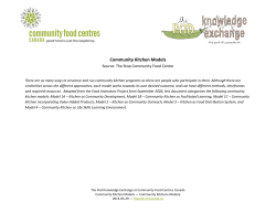 Community Kitchen Models - The Pod Knowledge Exchange