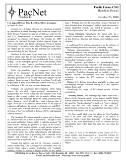 US-Japan Defense Ties: Excellence Over Arrogance